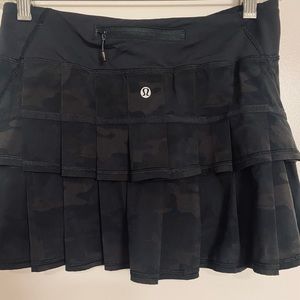 LuLu Tennis Skirt Black Cami Print